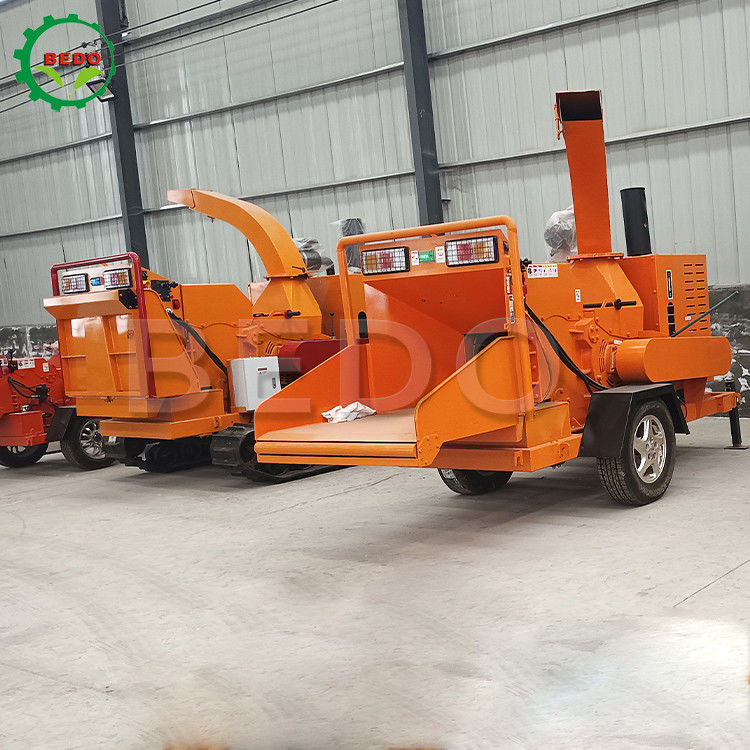 Mobile Garden 55HP Diesel Wood Chipper Branch Shredder Electric Start Forestry Equipment