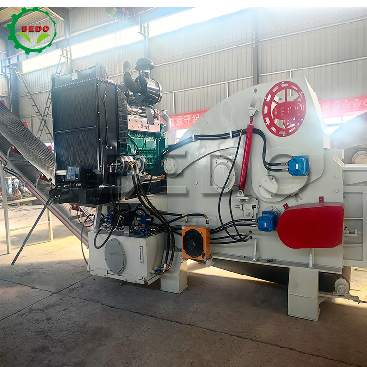 25-35mm Chip Μέγεθος 2pcs Blade Wood Chipper Machine Βιομηχανικό τύπου τύπου βαρέος θραυστήρας θραύσης