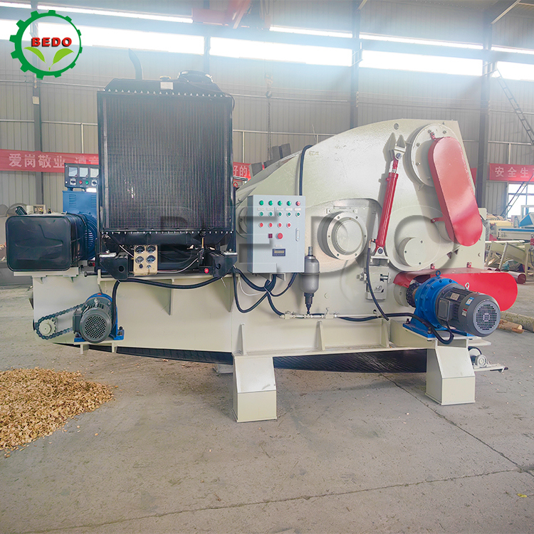 Πιστοποιημένο CE 25-35mm Chip Hydraulic Wood Chipper Machine Long Feed Conveyor Industrial Drum Shredder